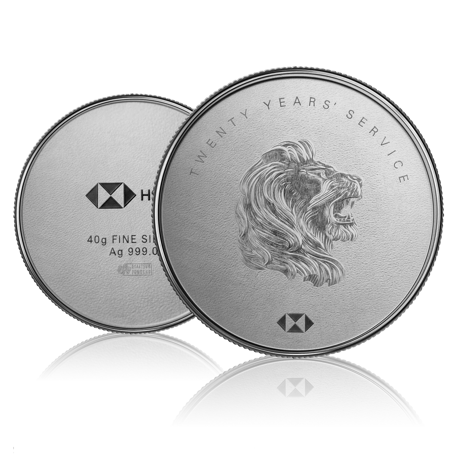 40g Silver PAMP HSBC 20 Years of Service Coin in Card 4